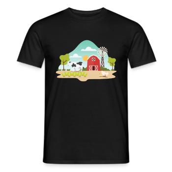 farm - Men's T-Shirt - black - Front - AI Model Male 178 light (178cm)