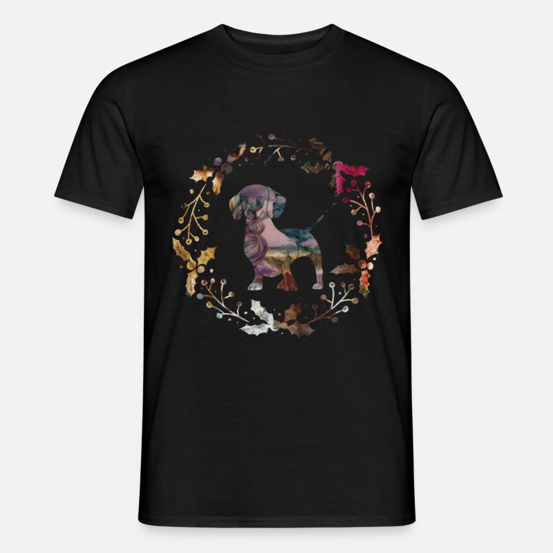 dackel - Männer T-Shirt - Schwarz