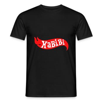 Habibi chérie aime chérie - T-shirt homme - noir - Devant - AI Model Male 178 light (178cm)