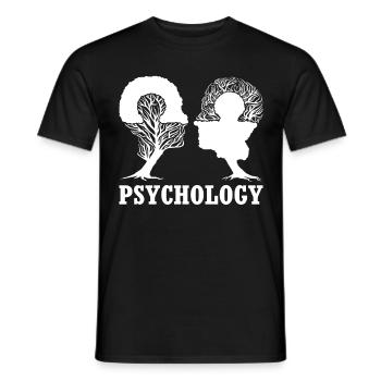 Diplôme en psychologie - T-shirt homme - noir - Devant - AI Model Male 178 light (178cm)