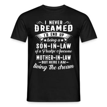 Je n'ai jamais rêvé que je finirais par être un gendre - T-shirt homme - noir - Devant - AI Model Male 178 light (178cm)