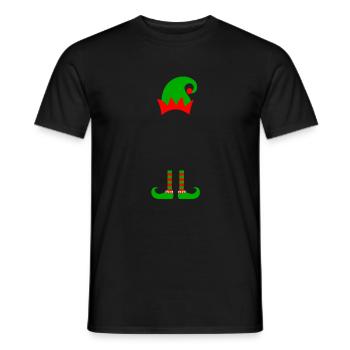 Custom Elf Customes Add Your Text - T-shirt homme - noir - Devant - AI Model Male 178 light (178cm)