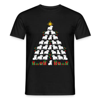 Sapin de Noël Bolonka Zwetna Christmas - T-shirt homme - noir - Devant - AI Model Male 178 light (178cm)