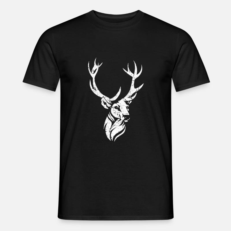 Deer Forest Deer Antler Forêts Forêt Noire - T-shirt homme - noir
