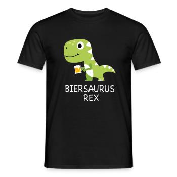 Biersaurus Rex - Bier Dino Dinosaurier Geschenk - Männer T-Shirt - Schwarz - Vorne - AI Model Male 178 light (178cm)