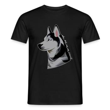 Husky - Great gift for husky lovers - Men's T-Shirt - black - Front - AI Model Male 178 light (178cm)