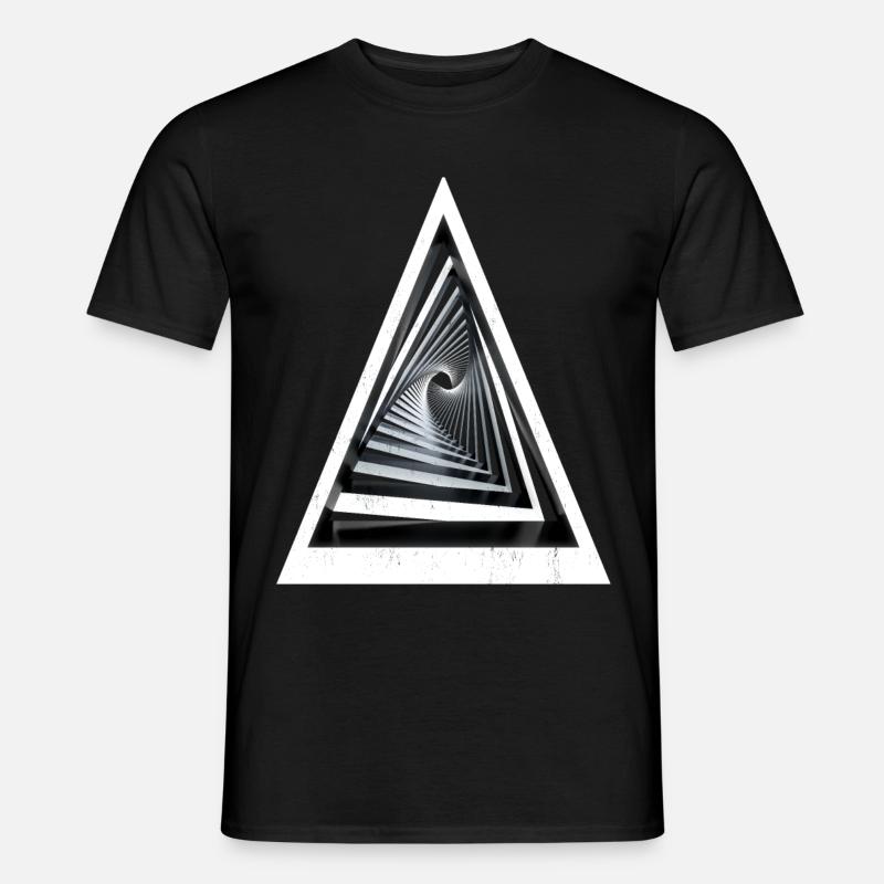 Triangles 3D - Effet 3D - T-shirt homme - noir