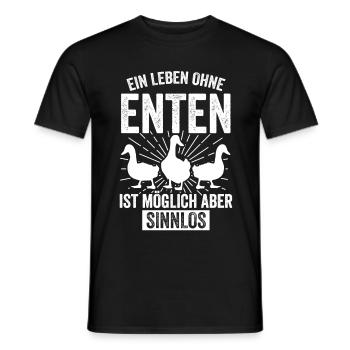 Ente Entenliebhaber Ebauernhof Farm Geschenk - Männer T-Shirt - Schwarz - Vorne - AI Model Male 178 light (178cm)