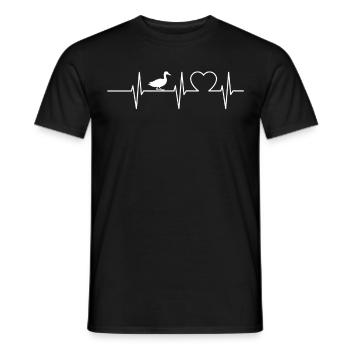 Canards Heartbeat Duck Holder Pulse Duckling Gift - T-shirt homme - noir - Devant - AI Model Male 178 light (178cm)