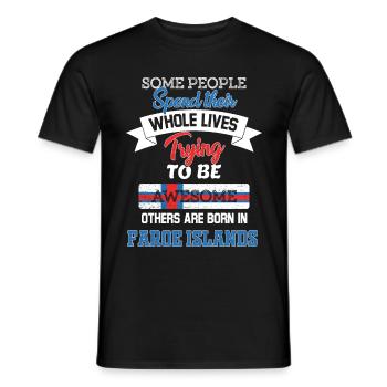 Né aux îles Féroé - T-shirt homme - noir - Devant - AI Model Male 178 light (178cm)