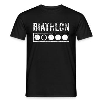 Biathlon cible de biathlon - T-shirt homme - noir - Devant - AI Model Male 178 light (178cm)