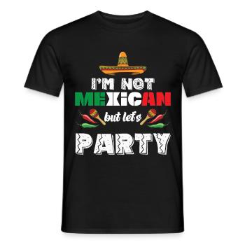 Mexican party mariachi band sombrero - Men's T-Shirt - black - Front - AI Model Male 178 light (178cm)