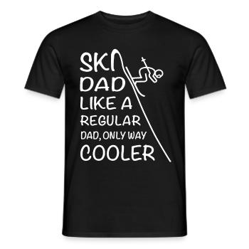 Skifahrer Abfahrtshocke Ski Dad Spruch Ski Abfahrt - Männer T-Shirt - Schwarz - Vorne - AI Model Male 178 light (178cm)