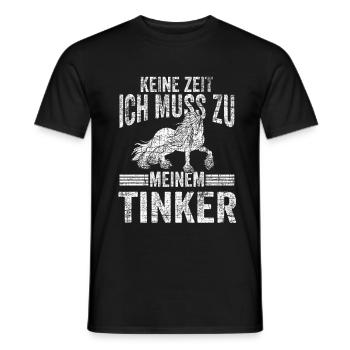 Tinker Pferd Pferdebesitzer Reitverein Reiten Gesc - Männer T-Shirt - Schwarz - Vorne - AI Model Male 178 light (178cm)