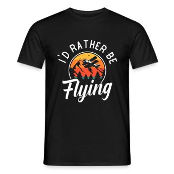 Flieger Flugzeug Landebahn Geschenk fliegen - Männer T-Shirt - Schwarz - Vorne - AI Model Male 178 light (178cm)