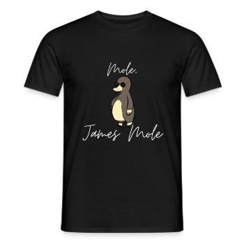 Mole, James Mole. Taupe drôle mignon mignon aveugle - T-shirt homme - noir - Devant - AI Model Male 178 light (178cm)
