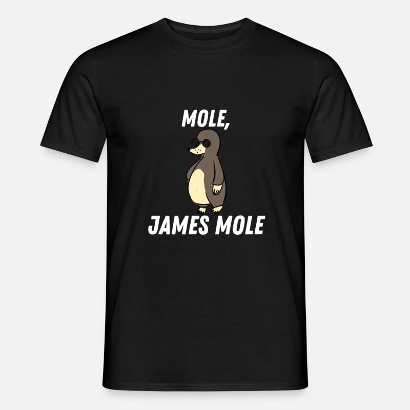 Mole, James Mole. Maulwurf Lustig Süß Cute Blind - Männer T-Shirt - Schwarz