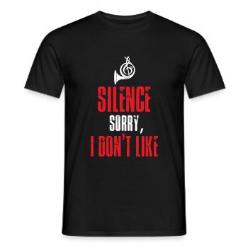 Klaxon Silence instrument à vent concert joueur de cor - T-shirt homme - noir - Devant - AI Model Male 178 light (178cm)