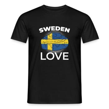 Sweden Lover Norway Nordic Scandinavian Swedish - Men's T-Shirt - black - Front - AI Model Male 178 light (178cm)