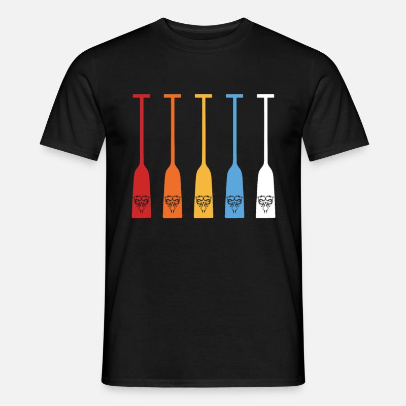 Drachenboot Paddel Retro - Männer T-Shirt - Schwarz
