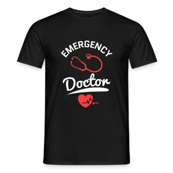 Notarzt Stethoskop Herz Arzt Pfleger - Männer T-Shirt - Schwarz - Vorne - AI Model Male 178 light (178cm)