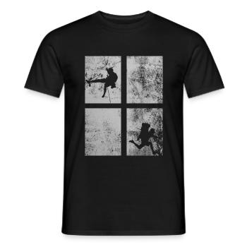 Birthday present for mountains and hikers - Men's T-Shirt - black - Front - AI Model Male 178 light (178cm)
