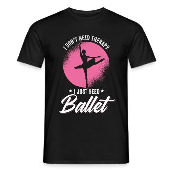 Ballet Ballet Ballet Ballet Danseuse de ballet Tütü chaussons - T-shirt homme - noir - Devant - AI Model Male 178 light (178cm)