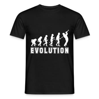 Trumpets evolution musicians marching band - Men's T-Shirt - black - Front - AI Model Male 178 light (178cm)