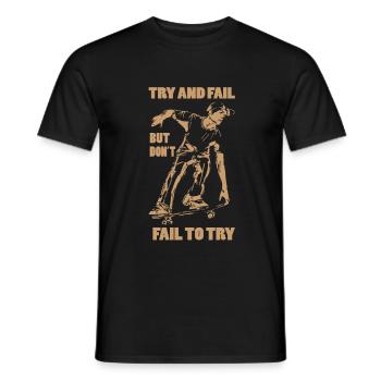 Skateboard skateboard skateboard skate - T-shirt homme - noir - Devant - AI Model Male 178 light (178cm)