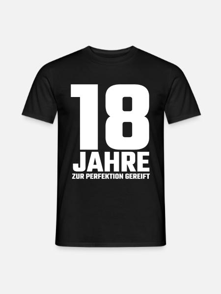 18 Jahre 18. Geburtstag Geschenk - Männer T-Shirt - Schwarz