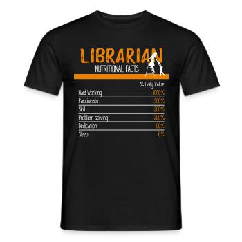 Librarian Ingredients - Männer T-Shirt - Schwarz - Vorne - AI Model Male 178 light (178cm)