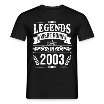 19th birthday 2003 - Men's T-Shirt - black - Front - AI Model Male 178 light (178cm)