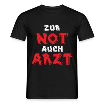 Notarzt Sanitäter Arzt Krankenwagen Ersthelfer - Männer T-Shirt - Schwarz - Vorne - AI Model Male 178 light (178cm)
