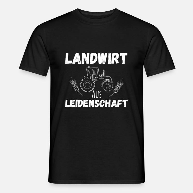 Landwirt aus Leidenschaft. Geschenkidee Bauer - Männer T-Shirt - Schwarz
