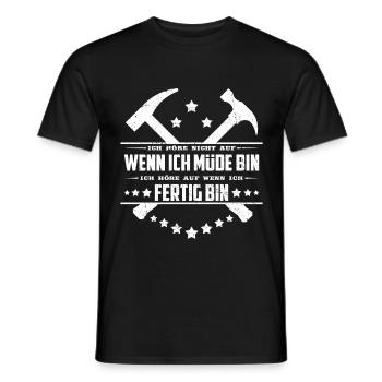 Dachdecker Ich höre nicht auf wenn ich müde bin - Männer T-Shirt - Schwarz - Vorne - AI Model Male 178 light (178cm)