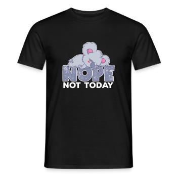 Nope Not Today Sleeping Koala Bear Animal - Men's T-Shirt - black - Front - AI Model Male 178 light (178cm)