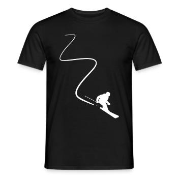 Tiefschnee ski fahrer ski wintersport geschenk - Männer T-Shirt - Schwarz - Vorne - AI Model Male 178 light (178cm)