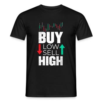 Day trading - trading - Men's T-Shirt - black - Front - AI Model Male 178 light (178cm)