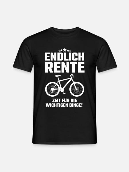 Endlich Rente Fahrrad Fahrradfahrer - Männer T-Shirt - Schwarz