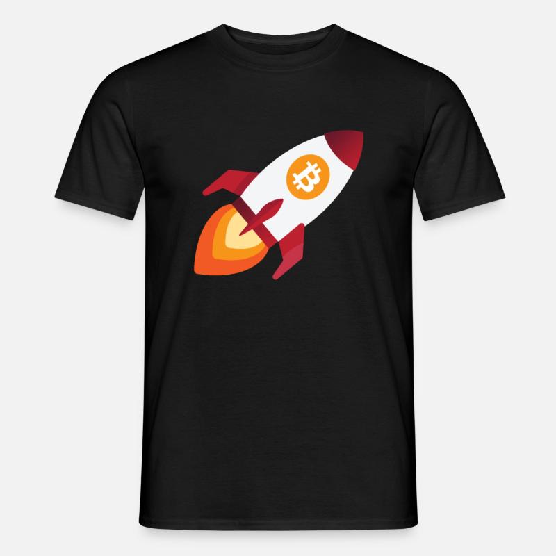 Bitcoin rocket - cryptocurrency crypto bitcoins - Men’s T-shirt - black