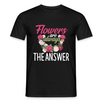 Florist florist flowers flower bouquet - Men's T-Shirt - black - Front - AI Model Male 178 light (178cm)
