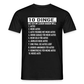 Auto Bibel - 10 Dinge, die ich im leben haben will - Männer T-Shirt - Schwarz - Vorne - AI Model Male 178 light (178cm)