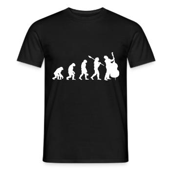 Double bass string instrument orchestra concert - Men's T-Shirt - black - Front - AI Model Male 178 light (178cm)