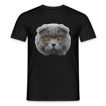 chat - T-shirt homme - noir - Devant - AI Model Male 178 light (178cm)