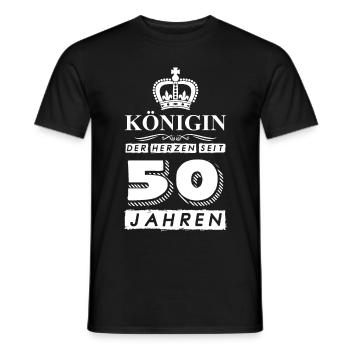 50 Geburtstag Königin der Herzen 1971 - Männer T-Shirt - Schwarz - Vorne - AI Model Male 178 light (178cm)