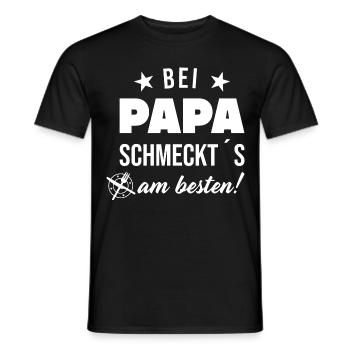 Bei Papa schmeckts am besten Chefkoch Papa - Männer T-Shirt - Schwarz - Vorne - AI Model Male 178 light (178cm)