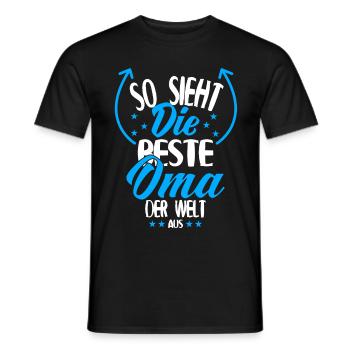 Beste Oma - Oma ist die Beste - Männer T-Shirt - Schwarz - Vorne - AI Model Male 178 light (178cm)