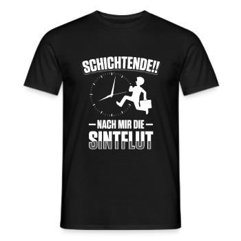 Schichtende Design für Schichtarbeiter - Männer T-Shirt - Schwarz - Vorne - AI Model Male 178 light (178cm)