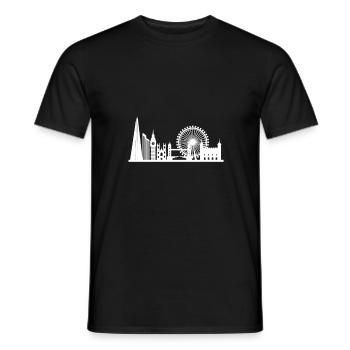 London Skyline - Männer T-Shirt - Schwarz - Vorne - AI Model Male 178 light (178cm)