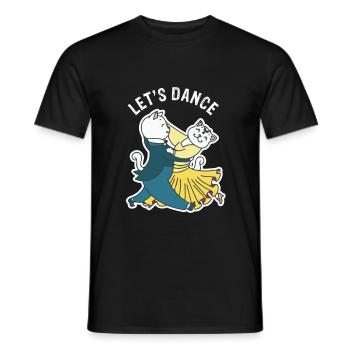 Foxtrot dance school dance class funny dance - Men's T-Shirt - black - Front - AI Model Male 178 light (178cm)